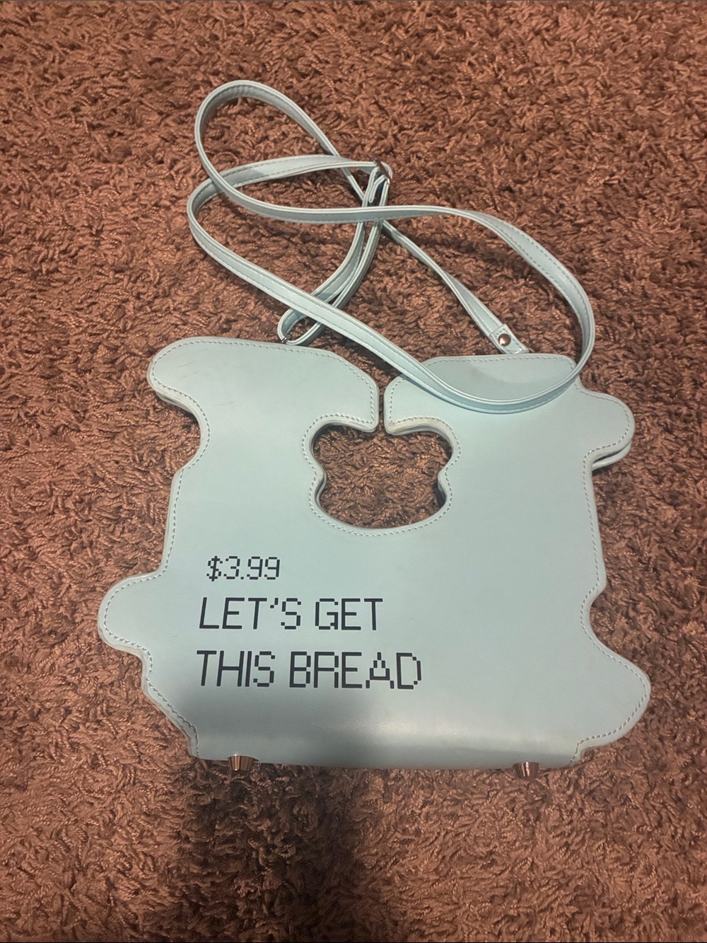 LET'S GET THIS BREAD Light Blue studio cult Crossbody Bag